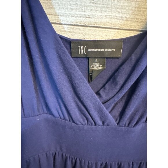 I.N.C. International Concepts Sleeveless Navy Bubble Dress Size S - Picture 2 of 3